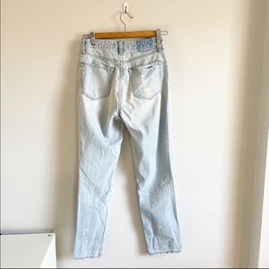 Abercrombie & fitch high rise mom jeans ripped distressed blue